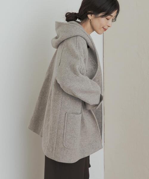 新品タグ付◆ DOORS エアリーウールフードコート　アーバンリサーチ URBAN RESEARCH DOORS（アーバンリサーチドアーズ）の「エアリーウール