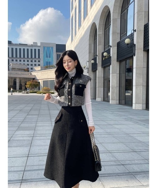 専用　ディオール ツイード コート スカート セットアップ マルチカラー 美品 専用 ディオール ツイード コート スカート セットアップ マルチカラー