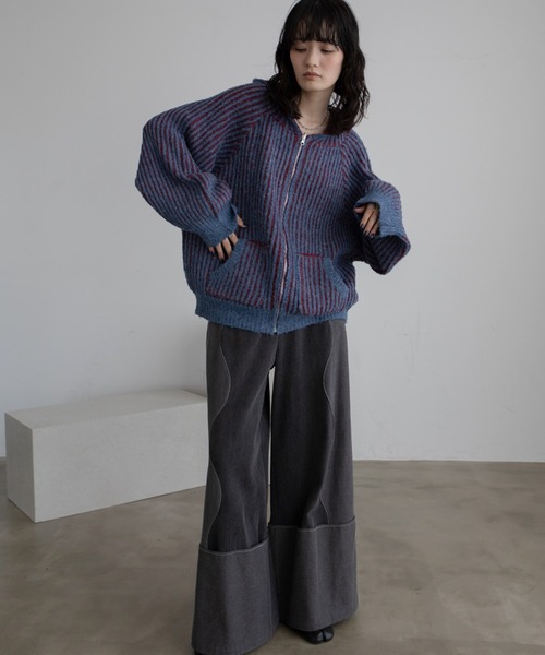 36サイズ♬リバーシブルパーカー ニット ジャケット エアリーリバーシブルパーカー（51P26436＿＿） | BLACK LABEL