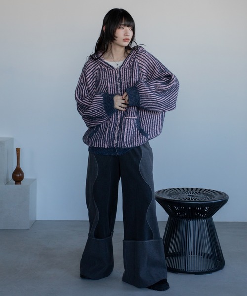 36サイズ♬リバーシブルパーカー ニット ジャケット CASHMERE CASHMERE/カシミヤカシミヤ】CASHMERE REVERSIBLE ZIP UP