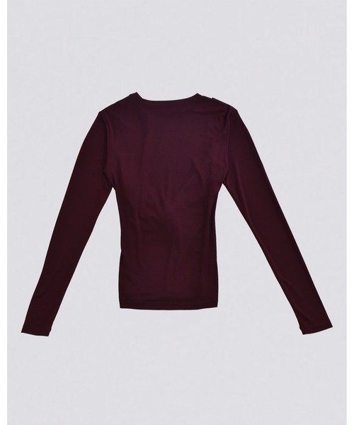 kiehtova(キエトヴァ)の「【kiehtova】SLUB TWIST TOPS/スラブ ツイスト トップス(Tシャツ/カットソー・レディース・ワイン系/ブラック/グリーン・FREE)」の9枚目の写真