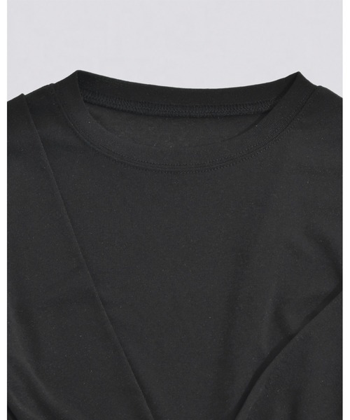 kiehtova(キエトヴァ)の「【kiehtova】SLUB TWIST TOPS/スラブ ツイスト トップス(Tシャツ/カットソー・レディース・ワイン系/ブラック/グリーン・FREE)」の14枚目の写真