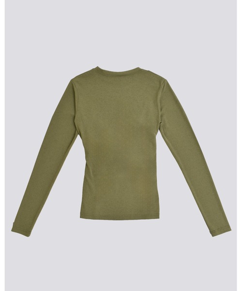 kiehtova(キエトヴァ)の「【kiehtova】SLUB TWIST TOPS/スラブ ツイスト トップス(Tシャツ/カットソー・レディース・ワイン系/ブラック/グリーン・FREE)」の17枚目の写真