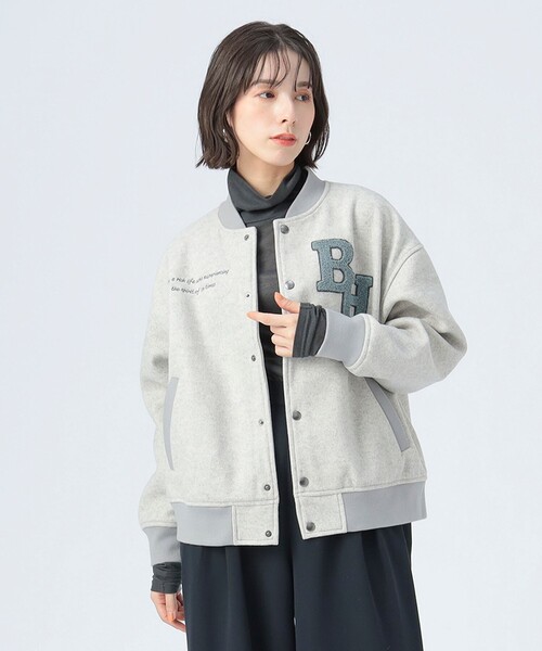 BHロゴ ビッグシルエット スタジャン（ブルゾン）｜BEAMS HEART