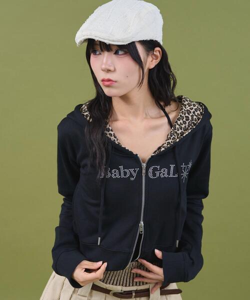 dispark（ディスパーク）の「DISPARK/ラインストーンショートパーカー（パーカー・レディース・その他2/その他1・FREE）」の2枚目の写真