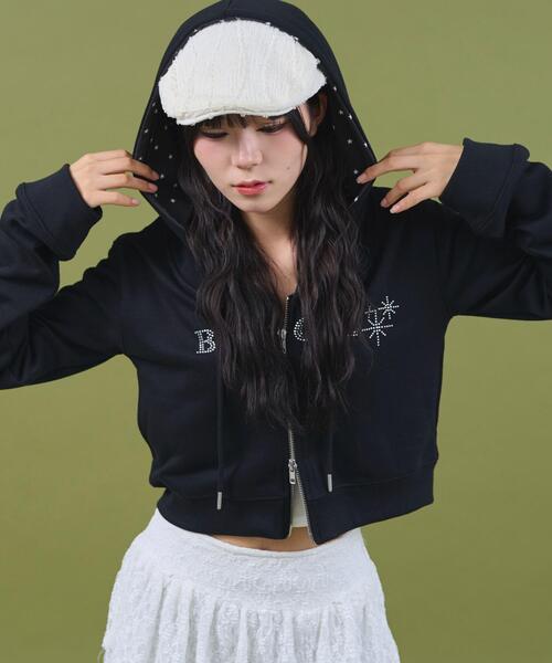 dispark（ディスパーク）の「DISPARK/ラインストーンショートパーカー（パーカー・レディース・その他2/その他1・FREE）」の10枚目の写真