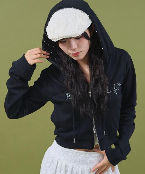 dispark（ディスパーク）の「DISPARK/ラインストーンショートパーカー（パーカー・レディース・その他2/その他1・FREE）」の11枚目の写真