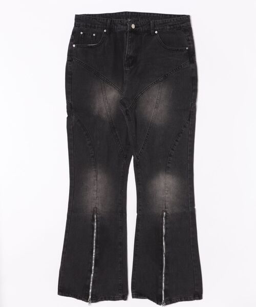 Mag.(マグ)の「【ZIP-FLARE WIDE DENIM】(デニムパンツ・メンズ・ブラック・LARGE)」の1枚目の写真
