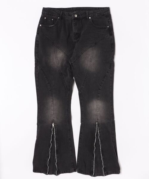 Mag.(マグ)の「【ZIP-FLARE WIDE DENIM】(デニムパンツ・メンズ・ブラック・LARGE)」の2枚目の写真