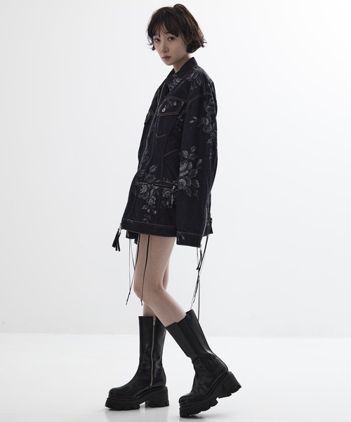 FETICO（フェティコ）の「【FETICO/フェティコ】《STUDIOUS別注》別注 ROSE DENIM JACKET/ローズデニムジャケット（デニムジャケット・レディース・インディゴブルー/ブラック・36/38）」の20枚目の写真