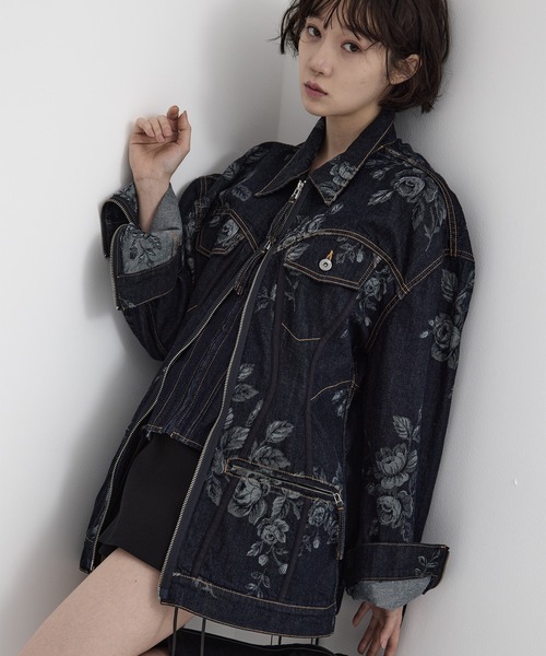 FETICO/フェティコ】《STUDIOUS別注》別注 ROSE DENIM JACKET/ローズ