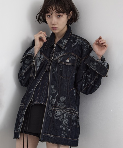 FETICO/フェティコ】《STUDIOUS別注》別注 ROSE DENIM JACKET/ローズ