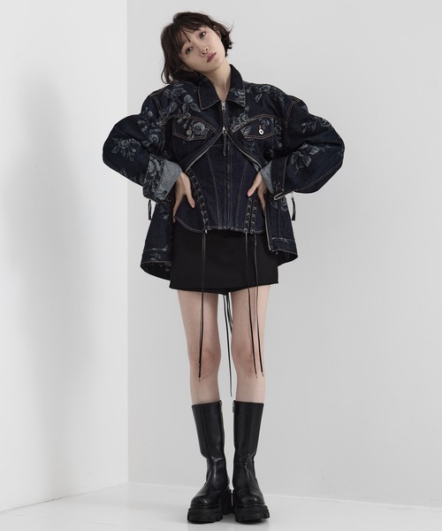 FETICO/フェティコ】《STUDIOUS別注》別注 ROSE DENIM JACKET/ローズ