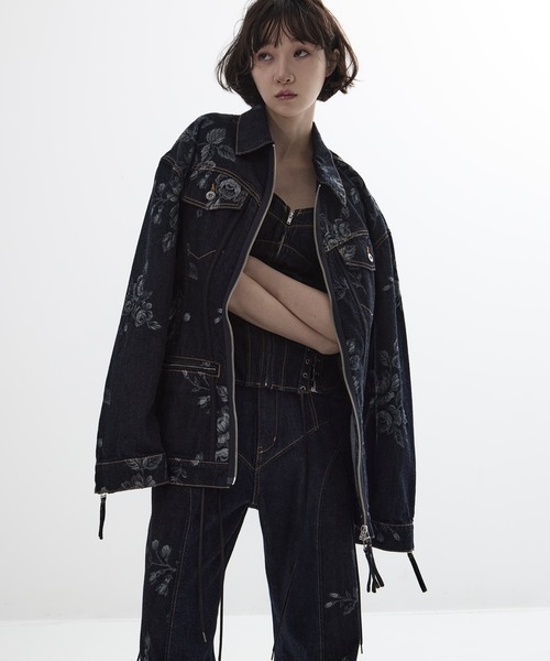 fetico ローズデニムジャケット セール】【FETICO/フェティコ】《STUDIOUS別注》別注 ROSE DENIM