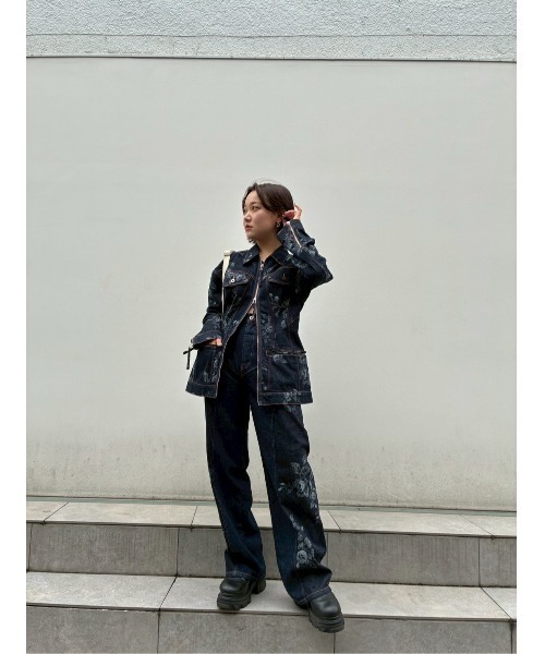 FETICO/フェティコ】《STUDIOUS別注》別注 ROSE DENIM JACKET/ローズ