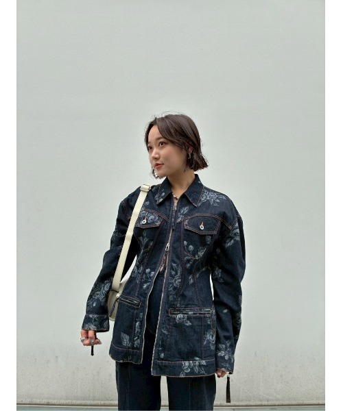 FETICO/フェティコ】《STUDIOUS別注》別注 ROSE DENIM JACKET/ローズ