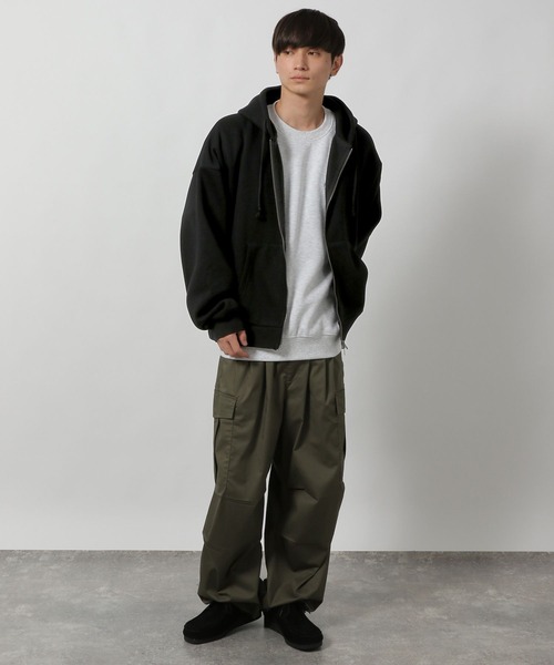 LAKOLE（ラコレ）の「裏起毛ZIPパーカー / 598730（パーカー・メンズ・ホワイト/グリーン/グレー/ブラック・MEDIUM/LARGE）」の8枚目の写真