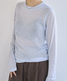 EMILY WEEK（エミリーウィーク）の「《追加》スーパーウール クルーネックシアープルオーバー（Tシャツ/カットソー）」