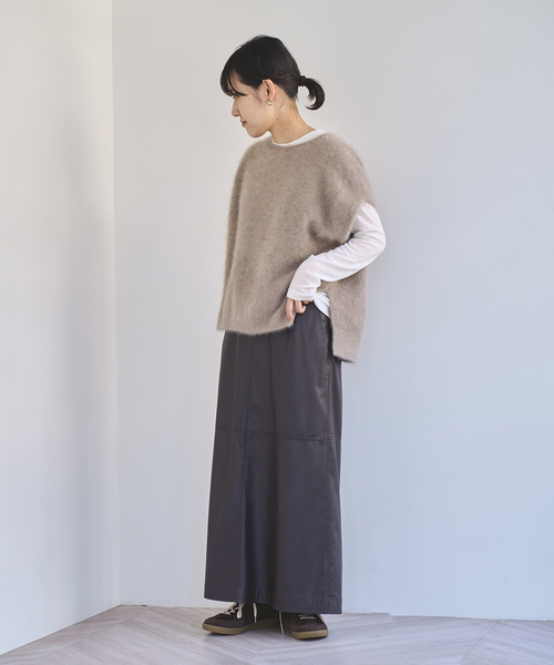 EMILY WEEK（エミリーウィーク）の「《追加》スーパーウール クルーネックシアープルオーバー（Tシャツ/カットソー・レディース・ブルー/ブラック/ホワイト・FREE）」の6枚目の写真