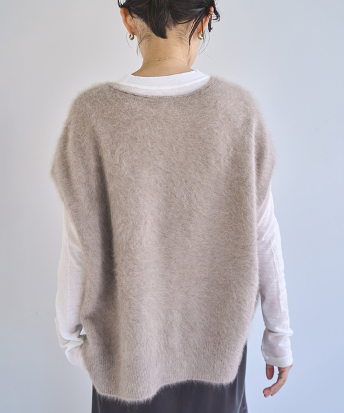 EMILY WEEK（エミリーウィーク）の「《追加》スーパーウール クルーネックシアープルオーバー（Tシャツ/カットソー・レディース・ブルー/ブラック/ホワイト・FREE）」の9枚目の写真