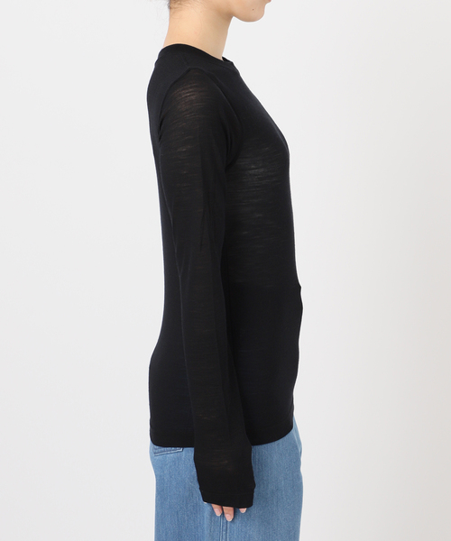 EMILY WEEK（エミリーウィーク）の「《追加》スーパーウール クルーネックシアープルオーバー（Tシャツ/カットソー・レディース・ブルー/ブラック/ホワイト・FREE）」の20枚目の写真