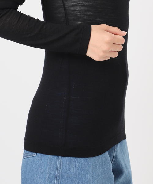 EMILY WEEK（エミリーウィーク）の「《追加》スーパーウール クルーネックシアープルオーバー（Tシャツ/カットソー・レディース・ブルー/ブラック/ホワイト・FREE）」の22枚目の写真