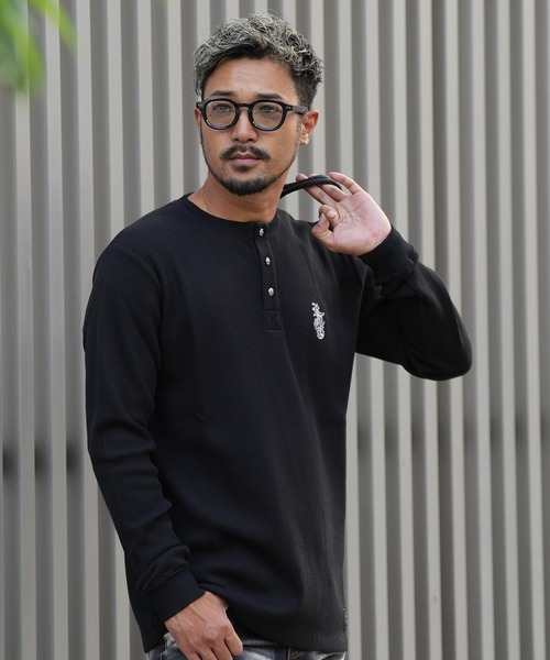 adamsJUGGLER（アダムスジャグラー）の「RTEG ヘンリーネック S/B ロンティー（Tシャツ/カットソー・メンズ・ホワイト/ブラック・S/M/L/XL/XXL）」の17枚目の写真