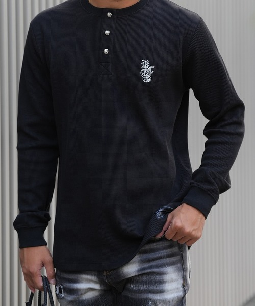 adamsJUGGLER（アダムスジャグラー）の「RTEG ヘンリーネック S/B ロンティー（Tシャツ/カットソー・メンズ・ホワイト/ブラック・S/M/L/XL/XXL）」の19枚目の写真