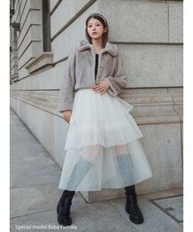 SNIDEL | チュールパニエスカート(スカート)