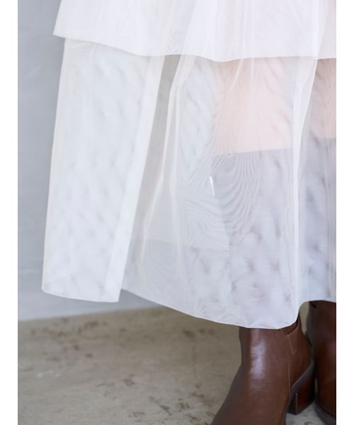 SNIDEL（スナイデル）の「チュールパニエスカート（スカート・レディース・アイボリー/ブラック・0/1）」の21枚目の写真