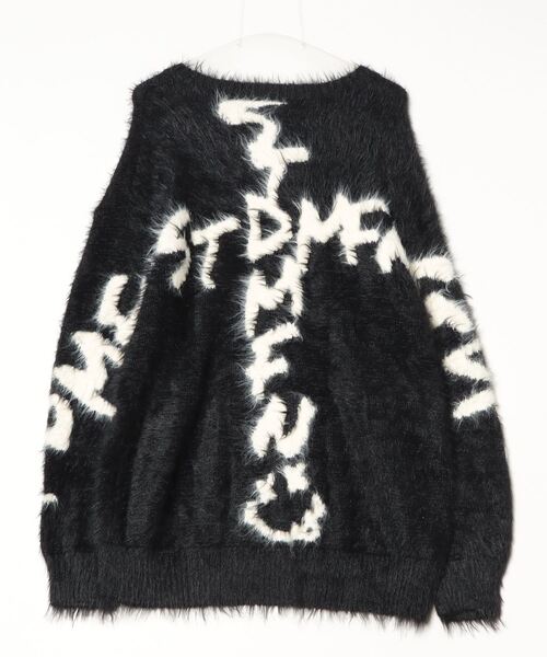 STUD MUFFIN（スタッドマフィン）の「STUD MUFFIN/スタッドマフィン/フェザーヤーン ビックロゴクロスインターシャ シャギープルオーバー（ニット/セーター・メンズ・ブラック/グレー・3/2/4）」の10枚目の写真