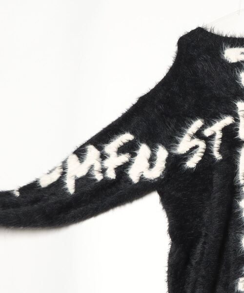 STUD MUFFIN（スタッドマフィン）の「STUD MUFFIN/スタッドマフィン/フェザーヤーン ビックロゴクロスインターシャ シャギープルオーバー（ニット/セーター・メンズ・ブラック/グレー・3/2/4）」の11枚目の写真