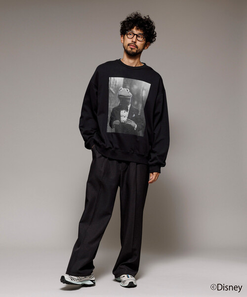 Firsthand（ファーストハンド）の「Firsthand/ファーストハンド ［The Muppets / ザ・マペッツ］ MAPPETS DRESS CREWNECK SWEAT / フロントプリント クルーネックスウェット（スウェット・メンズ・ブラック/グレー・M/L）」の9枚目の写真
