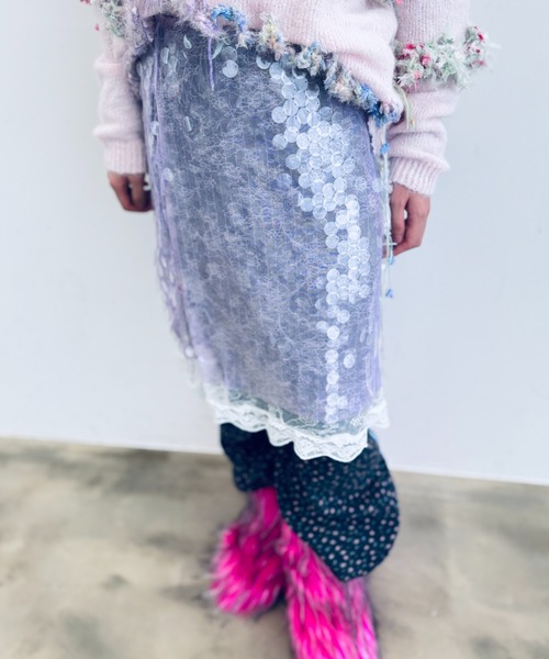 Y2K SYNAPSE FACTORY（ワイツーケー シナプスファクトリー）の「【forever dreaming】ワッフルジョガーパンツ（スウェットパンツ・レディース・ブラック・FREE）」の5枚目の写真