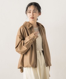 レザーライクブルゾン≪洗濯機で洗える≫