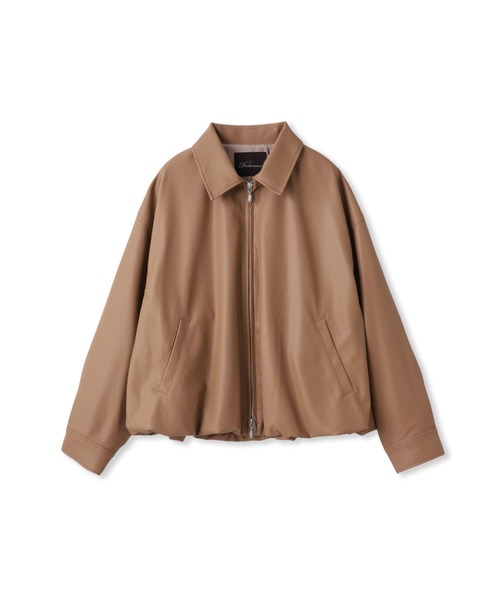 Droite lautreamont（ドロワットロートレアモン）の「レザーライクブルゾン≪洗濯機で洗える≫（ブルゾン・レディース・キャメル・M）」の12枚目の写真