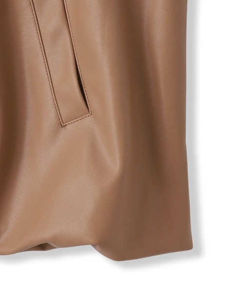 Droite lautreamont（ドロワットロートレアモン）の「レザーライクブルゾン≪洗濯機で洗える≫（ブルゾン・レディース・キャメル・M）」の16枚目の写真