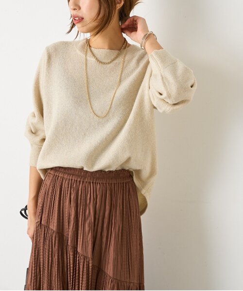 Jena espace merveilleux(ジェナ エスパスメルヴェイユ)の「ラメクルーネックニット(ニット/セーター・レディース・グレー/ブルー/アイボリー・FREE)」の7枚目の写真