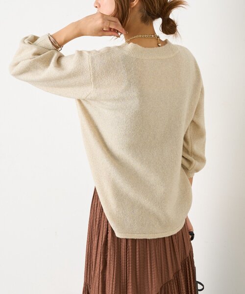 Jena espace merveilleux(ジェナ エスパスメルヴェイユ)の「ラメクルーネックニット(ニット/セーター・レディース・グレー/ブルー/アイボリー・FREE)」の8枚目の写真