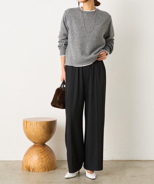 Jena espace merveilleux(ジェナ エスパスメルヴェイユ)の「ラメクルーネックニット(ニット/セーター・レディース・グレー/ブルー/アイボリー・FREE)」の9枚目の写真