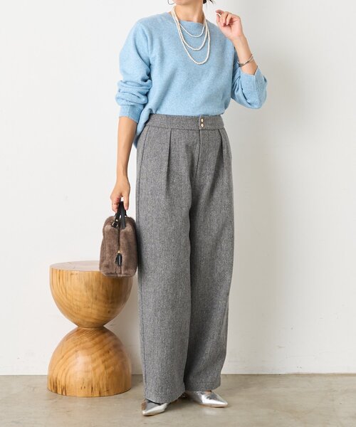 Jena espace merveilleux(ジェナ エスパスメルヴェイユ)の「ラメクルーネックニット(ニット/セーター・レディース・グレー/ブルー/アイボリー・FREE)」の20枚目の写真