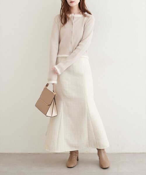 natural couture（ナチュラルクチュール）の「〈airi〉ツイードマーメイドスカート（スカート・レディース・グレー/オフホワイト/ブラック・FREE）」の20枚目の写真