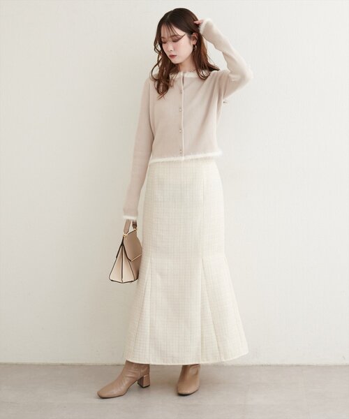 natural couture（ナチュラルクチュール）の「〈airi〉ツイードマーメイドスカート（スカート・レディース・グレー/オフホワイト/ブラック・FREE）」の21枚目の写真