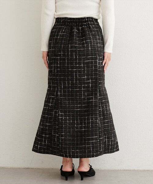 natural couture（ナチュラルクチュール）の「〈airi〉ツイードマーメイドスカート（スカート・レディース・グレー/オフホワイト/ブラック・FREE）」の12枚目の写真