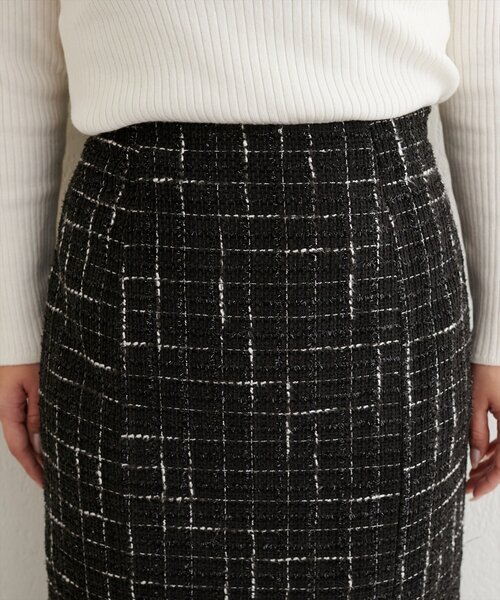 natural couture（ナチュラルクチュール）の「〈airi〉ツイードマーメイドスカート（スカート・レディース・グレー/オフホワイト/ブラック・FREE）」の13枚目の写真