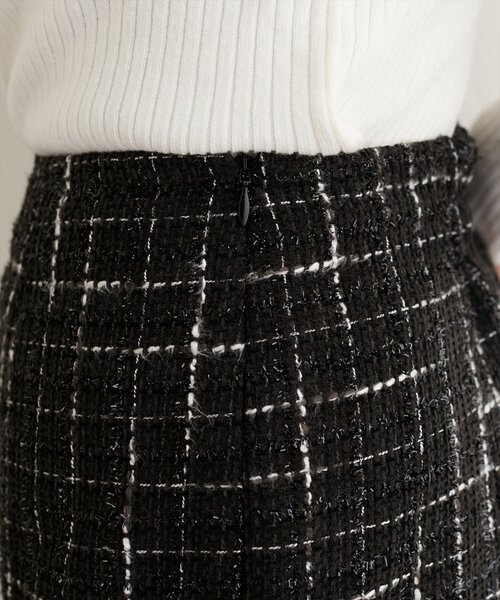 natural couture（ナチュラルクチュール）の「〈airi〉ツイードマーメイドスカート（スカート・レディース・グレー/オフホワイト/ブラック・FREE）」の5枚目の写真