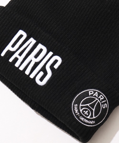 PARIS SAINT-GERMAIN（パリサンジェルマン）の「【Paris Saint-Germain/パリサンジェルマン】PARIS ロゴエンブレム ニットキャップ（ニットキャップ/ビーニー・メンズ・ベージュ/ブラック×ホワイト/ブラック×ブラック・FREE）」の5枚目の写真