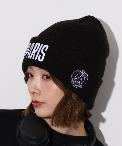 PARIS SAINT-GERMAIN（パリサンジェルマン）の「【Paris Saint-Germain/パリサンジェルマン】PARIS ロゴエンブレム ニットキャップ（ニットキャップ/ビーニー・メンズ・ベージュ/ブラック×ホワイト/ブラック×ブラック・FREE）」の7枚目の写真