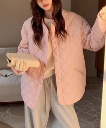 【新品未使用】フード付きキルティングジャケット ピンク merry jenny フリルキルティングフードジャケット（ピンク