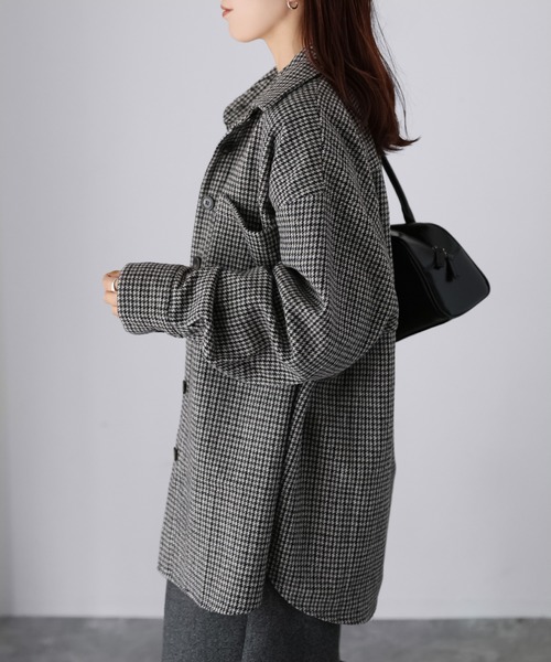Riberry(リベリー)の「ウールライクチェックシャツジャケット(その他アウター・レディース・ブラウン/ブラック/カーキ・MEDIUM)」の16枚目の写真